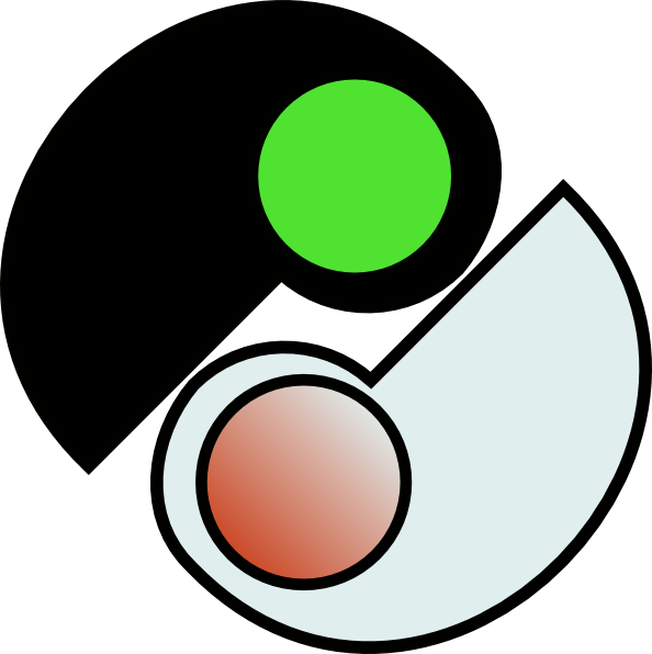 Free Vector One And Two Yin Yang Clip Art - Vector Graphics (594x596)