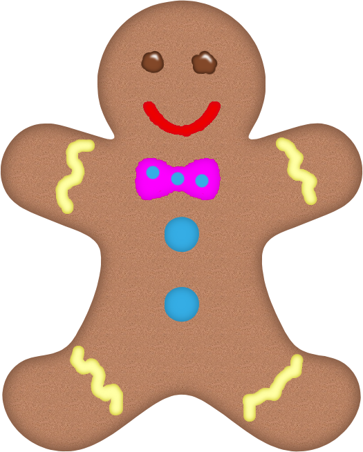 You Gave Me The Desire, So I Decided To Try A Gingerbread - Gingerbread Man Monogram (525x655)