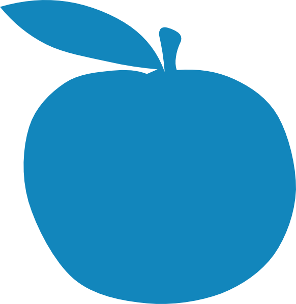 Apple Clip Art - Blue Apple Clipart (582x598)