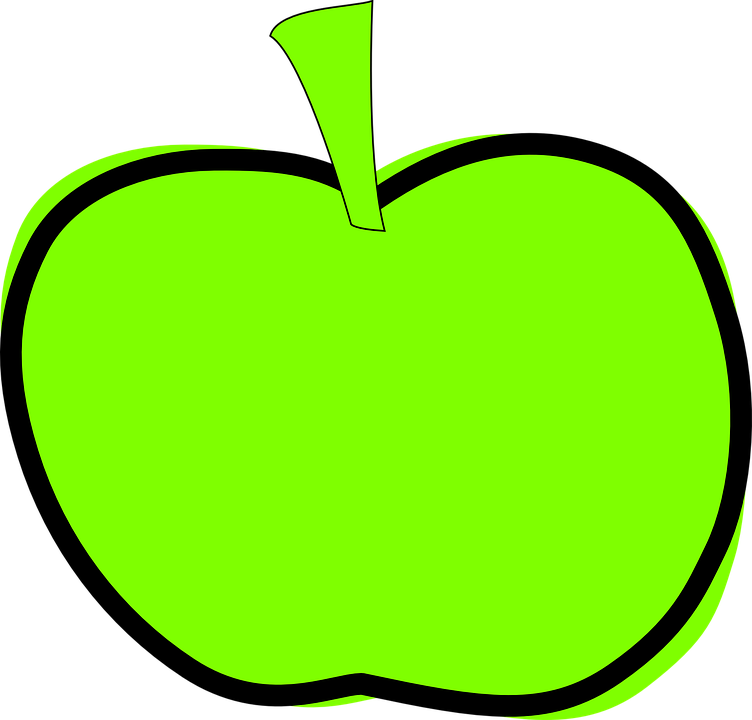 Cartoon Pictures Of Apples - Cartoon Apple Green (752x720)