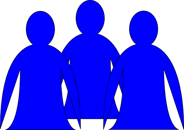 Abstract People Blue 2 Clip Art - Clip Art (600x425)