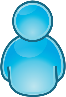 Team Clip Art Blue Person Icon - Person Icon For Powerpoint (340x500)