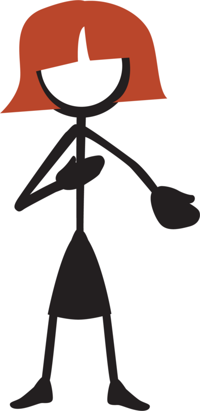 Woman Stick Figure Clip Art - Stick Figure Woman Png (395x809)