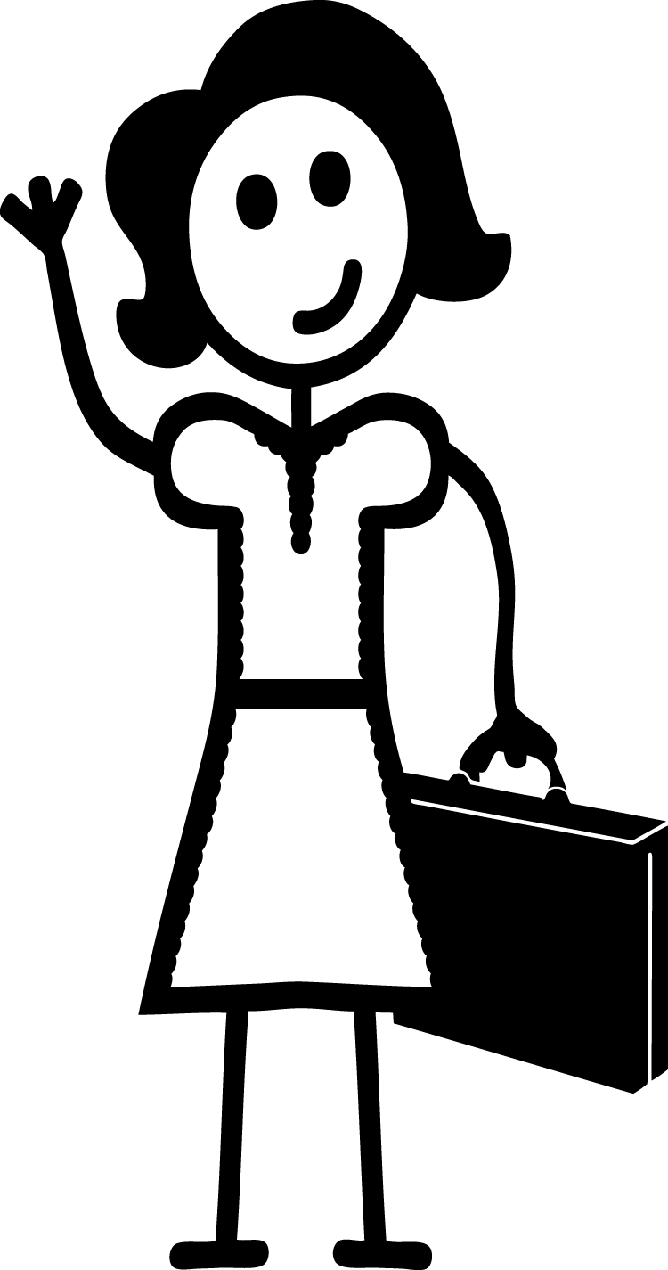 Mom Mother Women Mommy Adult Sticker Decal Car Window - Stick Figure Working Woman (750x1425)