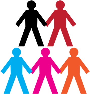 Illustration Of People Of Different Colors - Clip Art Different Coloured People (360x500)