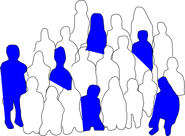 1/4 Tattoo People Clip Art At Clker - 1 In 4 People Clipart (600x440)