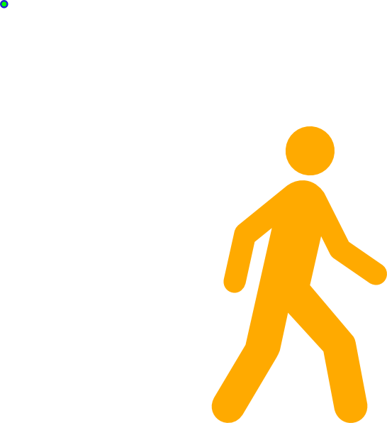 Yellow Walking Man Clip Art - Yellow Walking Man Logo (546x596)