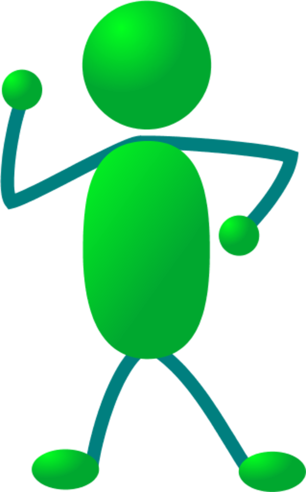 Stick Man Figure Dancing - Stick People Clip Art (600x965)