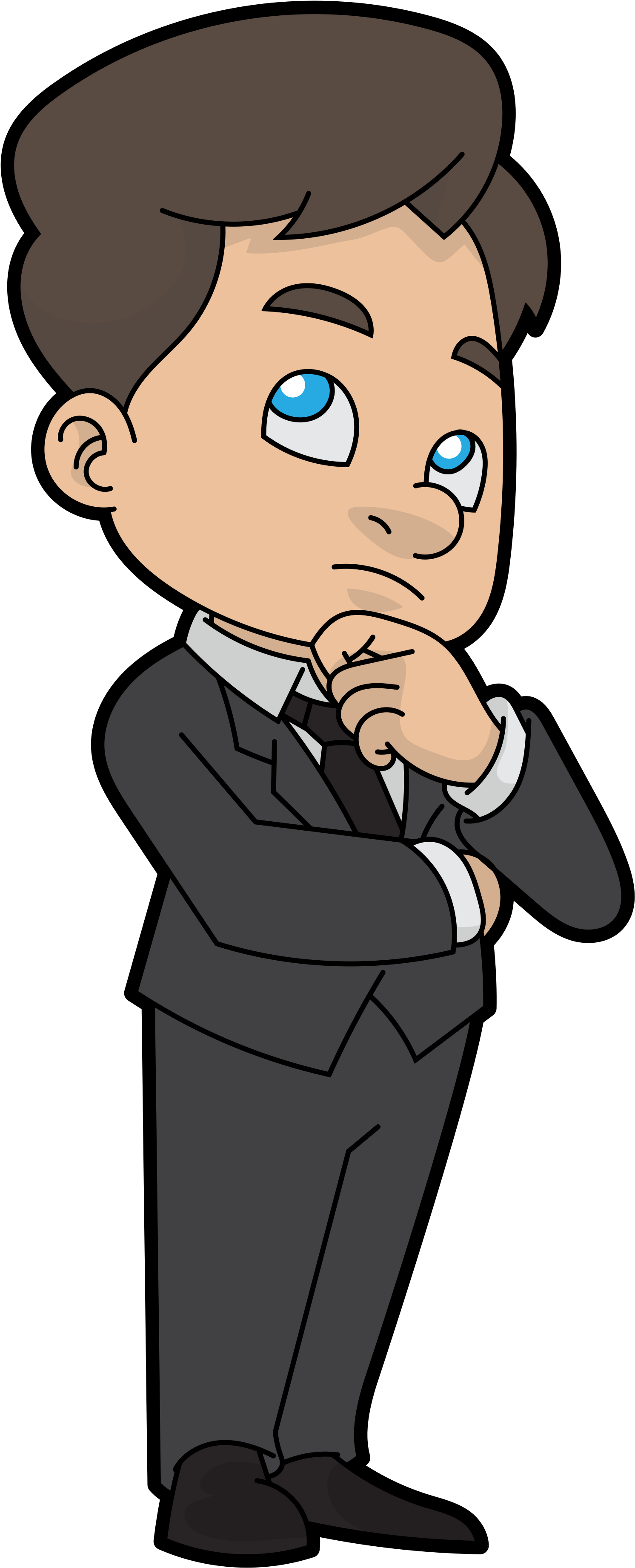 Open - Thinking Cartoon (2000x3897)