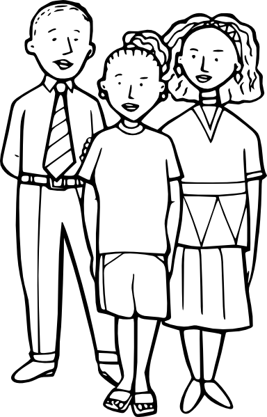 People Clipart Black And White (384x599)