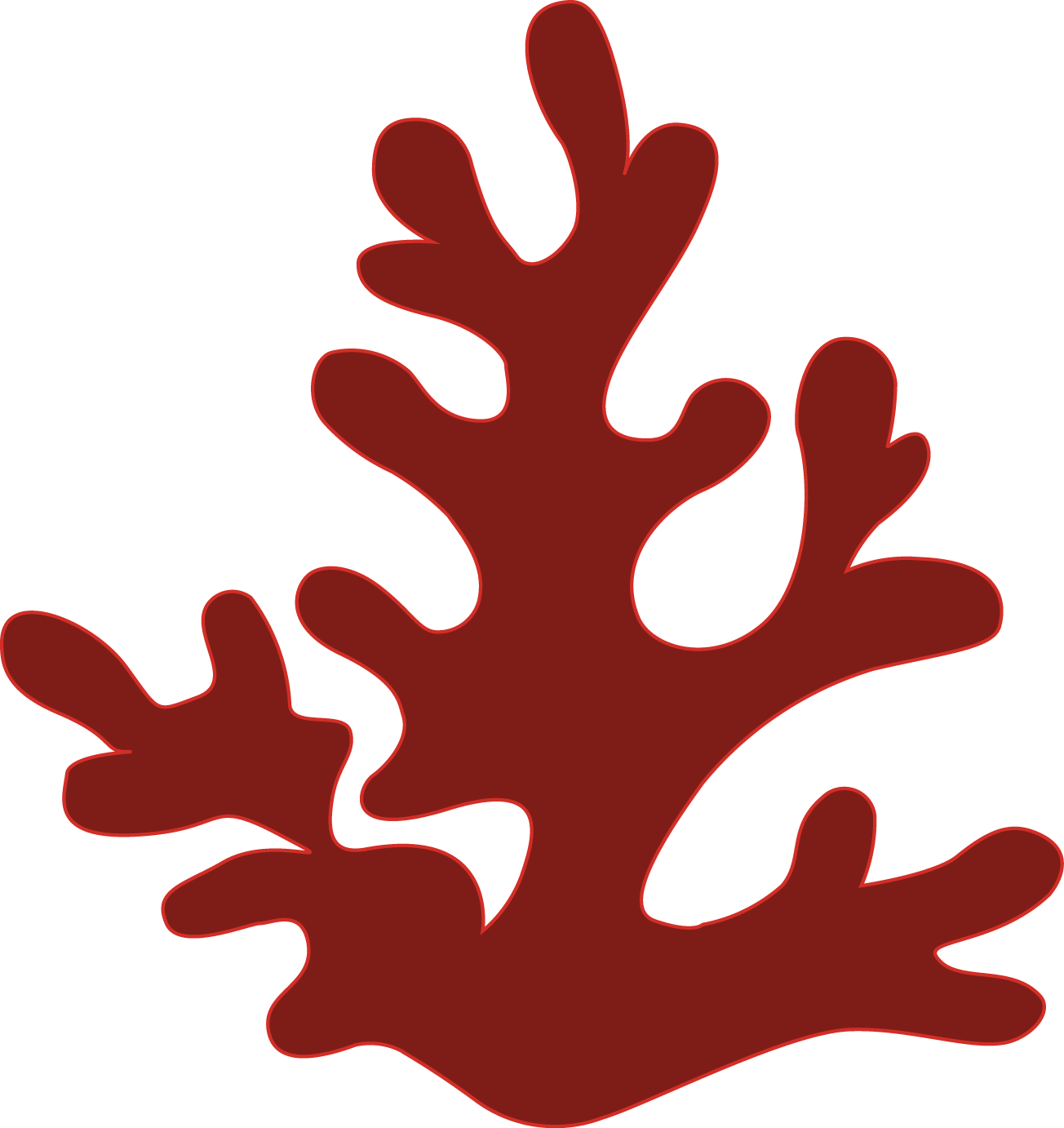 Fringing Reefs Are Predominant In The Red Sea - Vector Image Of Coral (1304x1382)