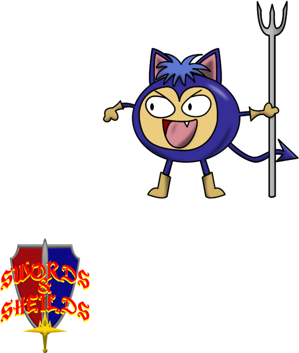 Swords And Shields Imp By Christopia1984 - Cartoon (800x800)