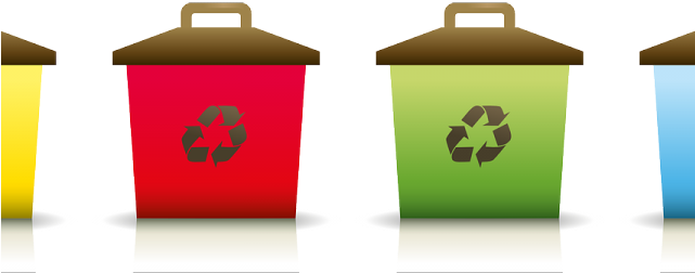 Trash Can Clipart Imprope Waste Disposal - Clasificación De Basura Png (640x480)