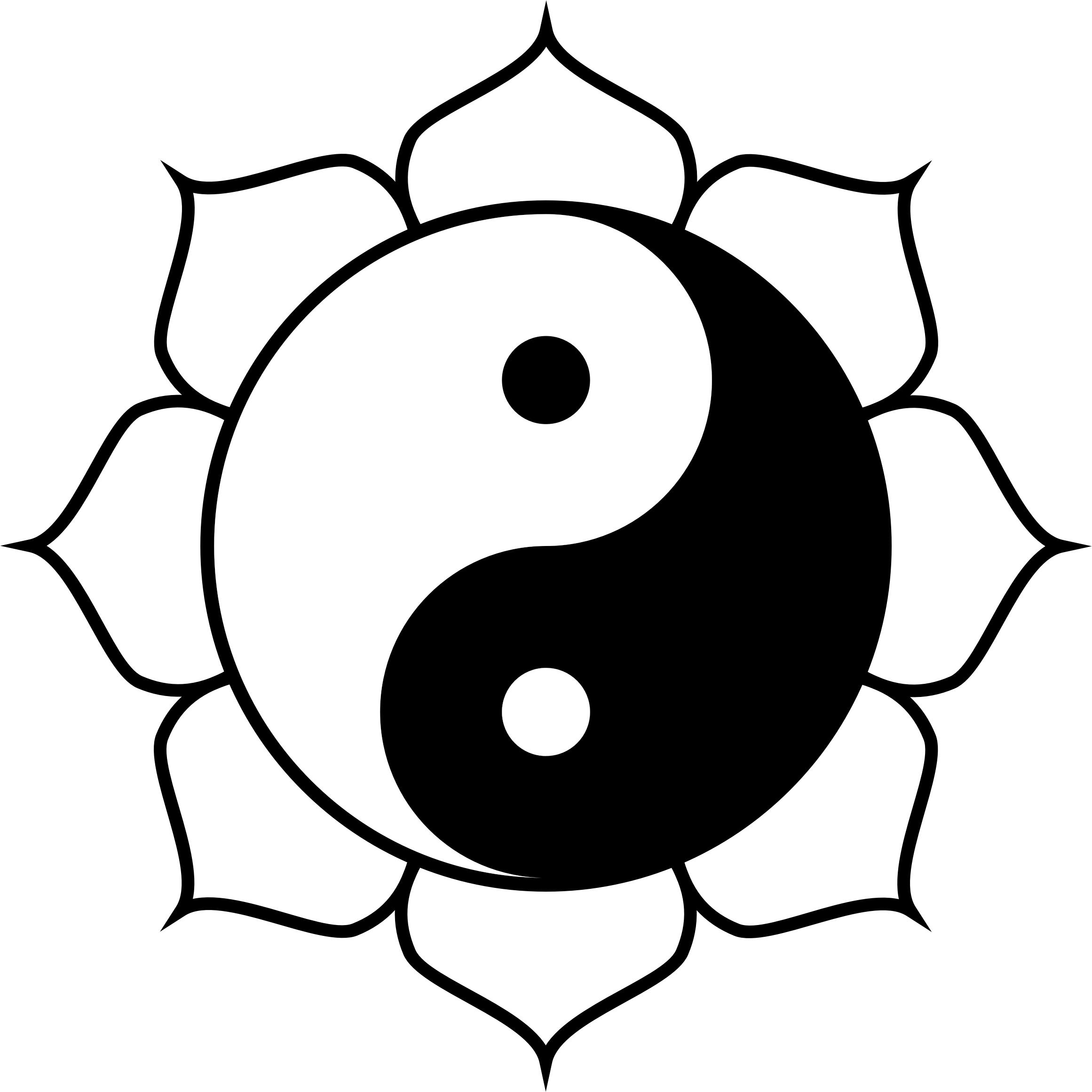 Clipart Yin Yang Lotus - Yin Yang Lotus (2322x2322)