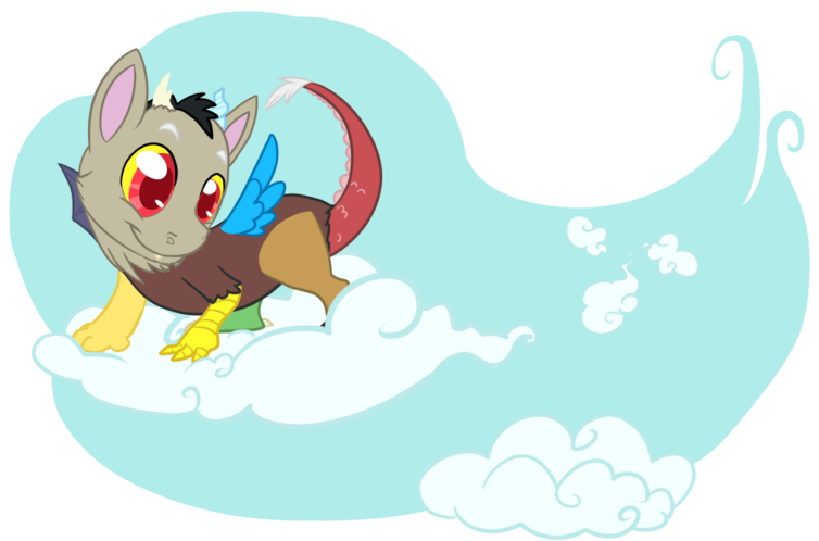 Imp-oster, Cloud, Discord, Safe, Young - Mylittlepony (800x525)