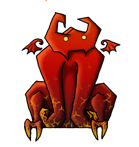 Fire Imp Concept Design For The Game Shards - Cartoon (479x506)