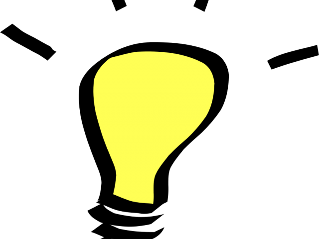 Light Clipart School - Thinking Light Bulb Clip Art (640x480)