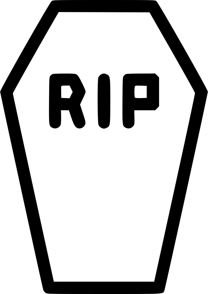 Coffin Casket Rip Death Funeral Comments - Sign (694x980)