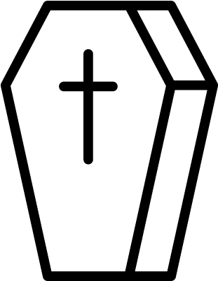 Christian Coffin Vector - Coffin Outline Template (400x400)