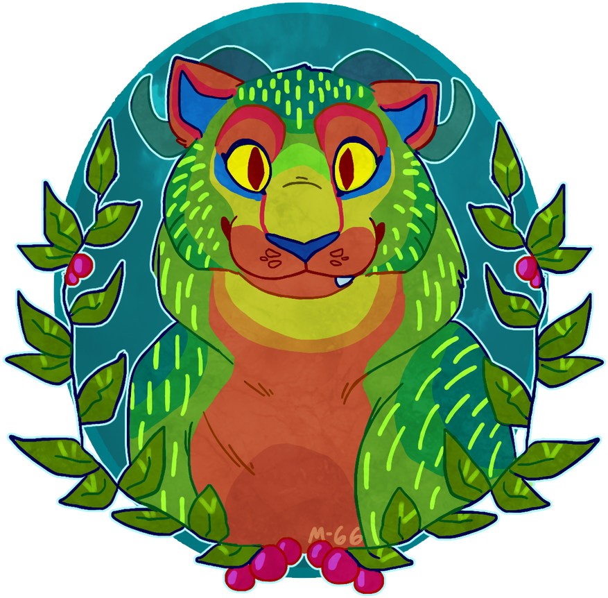 Neon Cat By Motel-66 - Cartoon (894x894)