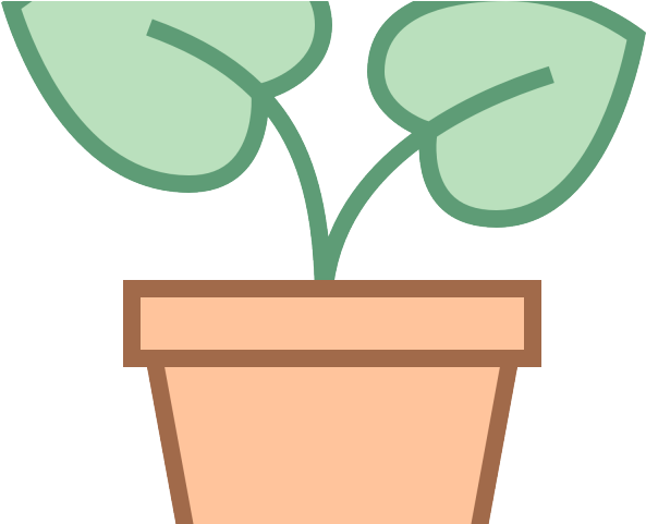 Pot Plant Clipart Tropical - Plant In Pot In Clip Art (640x480)