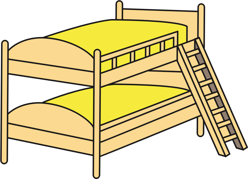 Medium Image - Clip Art Bunk Bed (797x575)