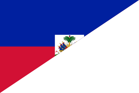 Diagonal Flag Haiti Tl - Illustration (450x300)