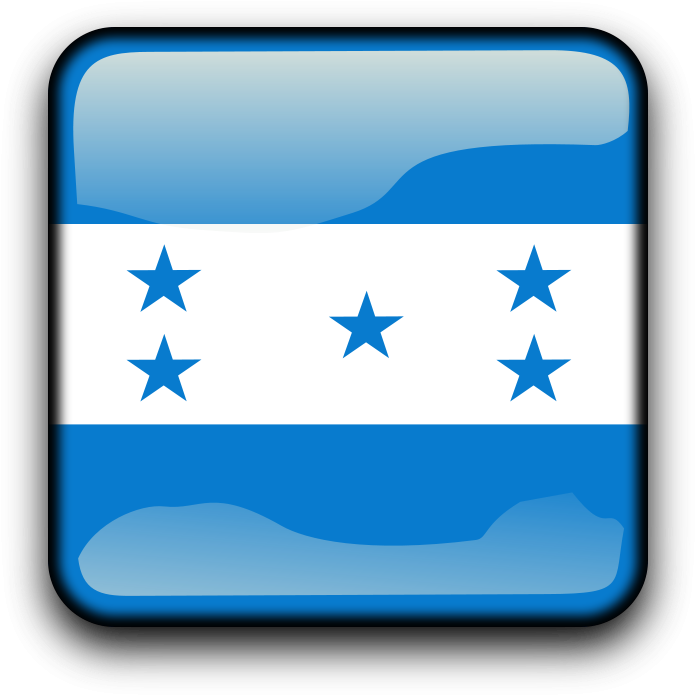 Glossy Rectangle Shape Flag Of Honduras - Transparent Honduran Flag (900x900)
