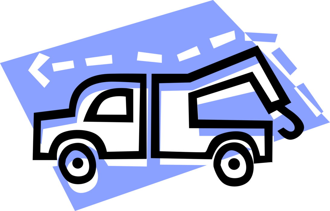 Vector Illustration Of Tow Truck Wrecker Recovery Vehicle - Vector Illustration Of Tow Truck Wrecker Recovery Vehicle (1093x700)