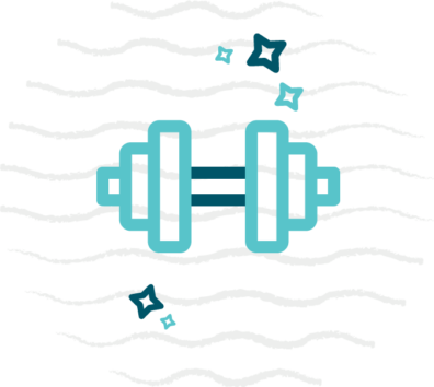 Be Fit, Be Well - Gym Time Icon (396x354)