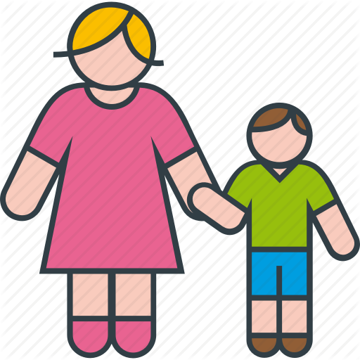 Boy Family Kid Mother Icon Search Engine - Icon Png Color Family (512x512)