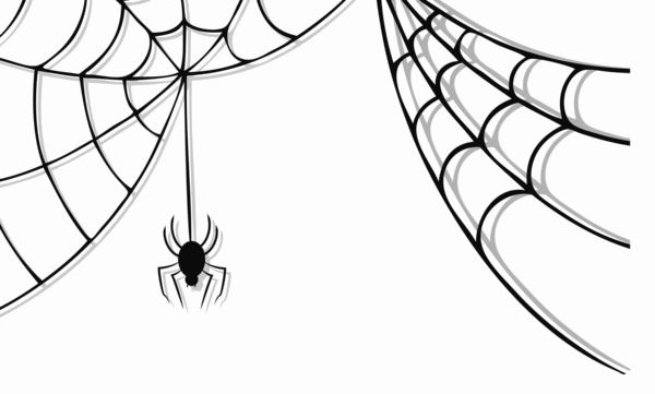 Halloween Spider Web Vector Free Png Photo - Transparent Background Spider Web Png (600x361)