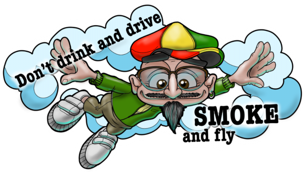 Smoking Clipart Grandpa - Don T Drink And Drive Smoke And Fly (640x480)