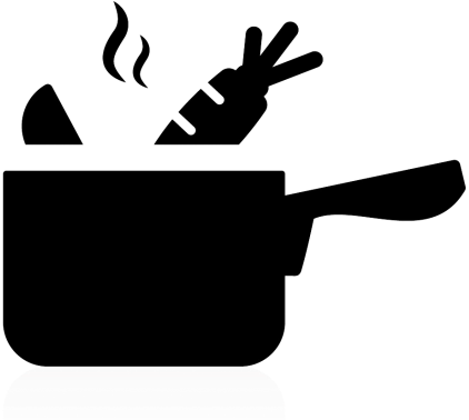 $100 Would Help Support Individuals In Rhode Island - Cooking Icon Black And White (572x425)