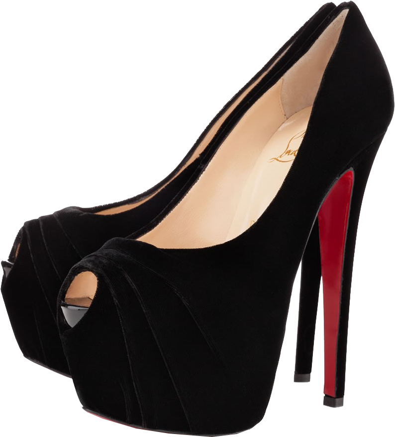 Heels Clipart Red Sole - 6 Inch Peep Heels (974x946)