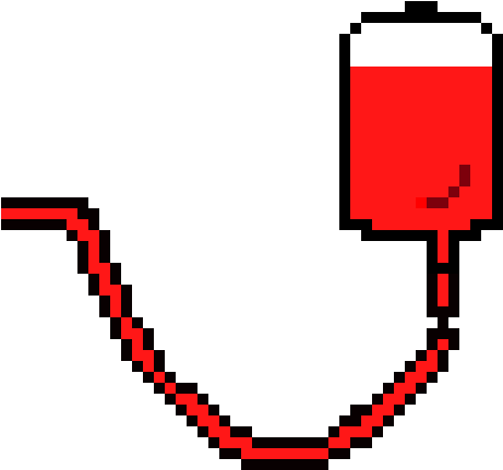 Blood Bag On Stand - Hi Pixel Speech Bubble Png (490x450)