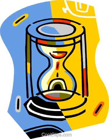 Hourglass Royalty Free Vector Clip Art Illustration - Passatempo (375x480)