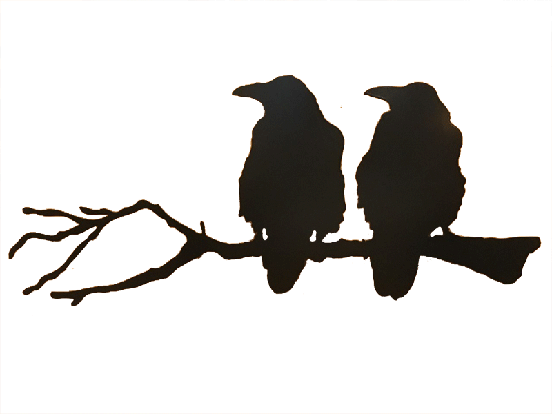 Cuckoo Clipart Branch - Crows On A Branch Silhouette (800x600)