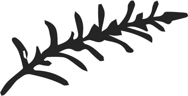 Sketched Branch Silhouette Rubber Stamp - Sketched Branch Silhouette Rubber Stamp (600x600)