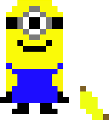 Minion - Small Minion Perler Bead Pattern (420x520)