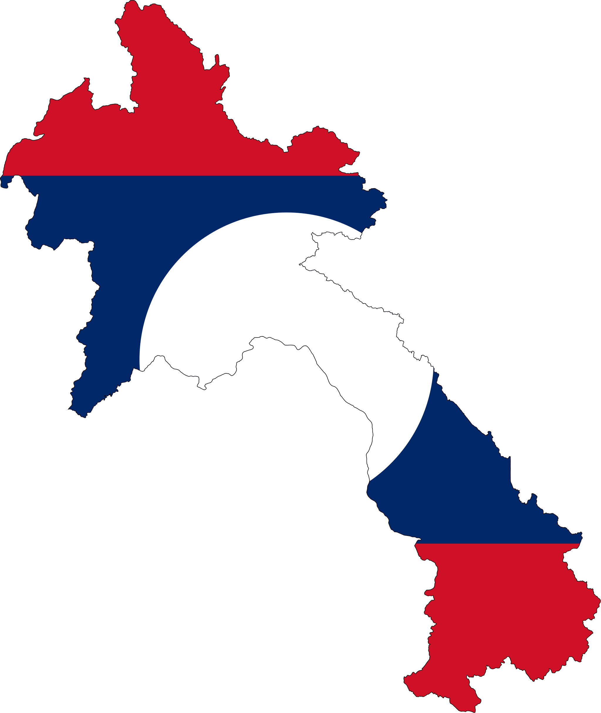 Laos Flag Map - Laos Map Vector (2048x2429)