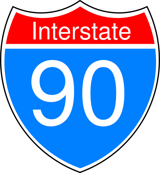 Interstate 90 Clip Art (552x596)