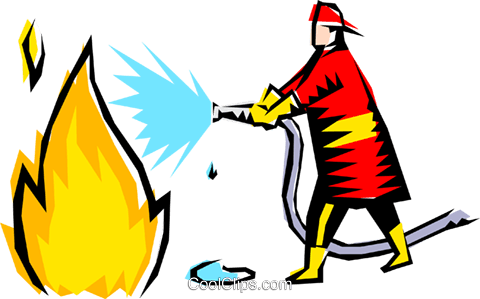 Feuerwehrmann Vektor Clipart Bild - Firefight Clipart (480x299)