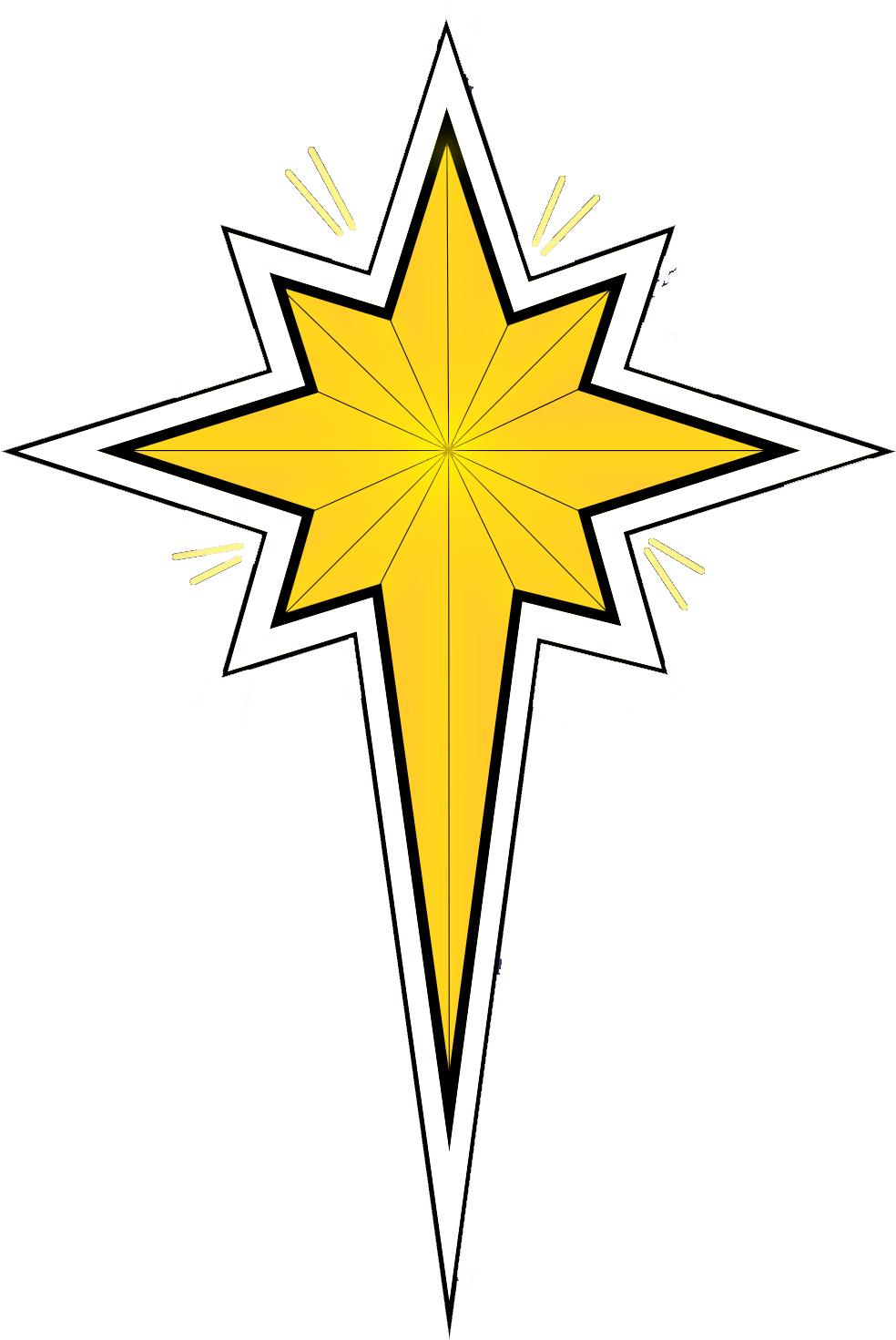 Estrella Dtransparente - Clipart Star Of Bethlehem (1074x1599)