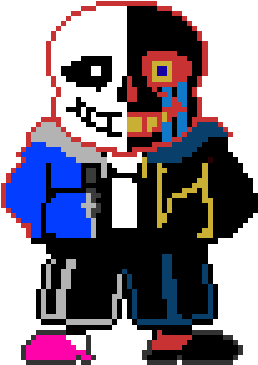 Split Personality Error Sans Sprite - Sans Pixel Art (720x740)