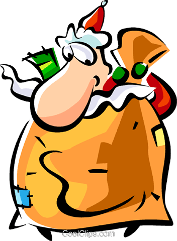 Santa Putting Toys Into His Toy Sack Royalty Free Vector - Santa Putting Toys Into His Toy Sack Royalty Free Vector (352x480)