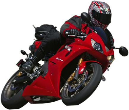Go To Image - Motor Bike Rider Png (434x370)