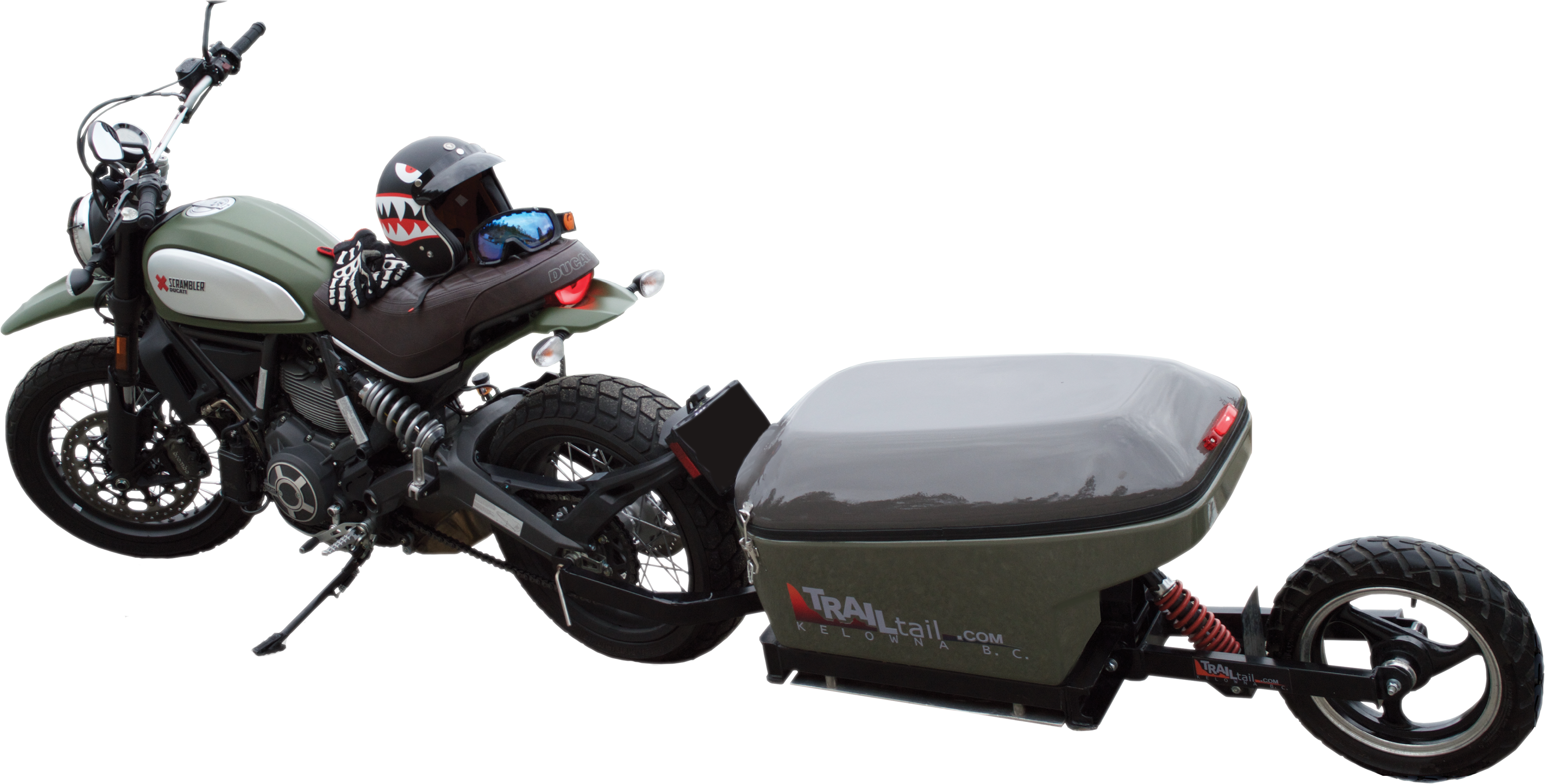 Mortocycle With Trail Tail Trailer Motorcycle Trailer, - Motorcycle Pull Behind Trailer Canada (3463x1691)