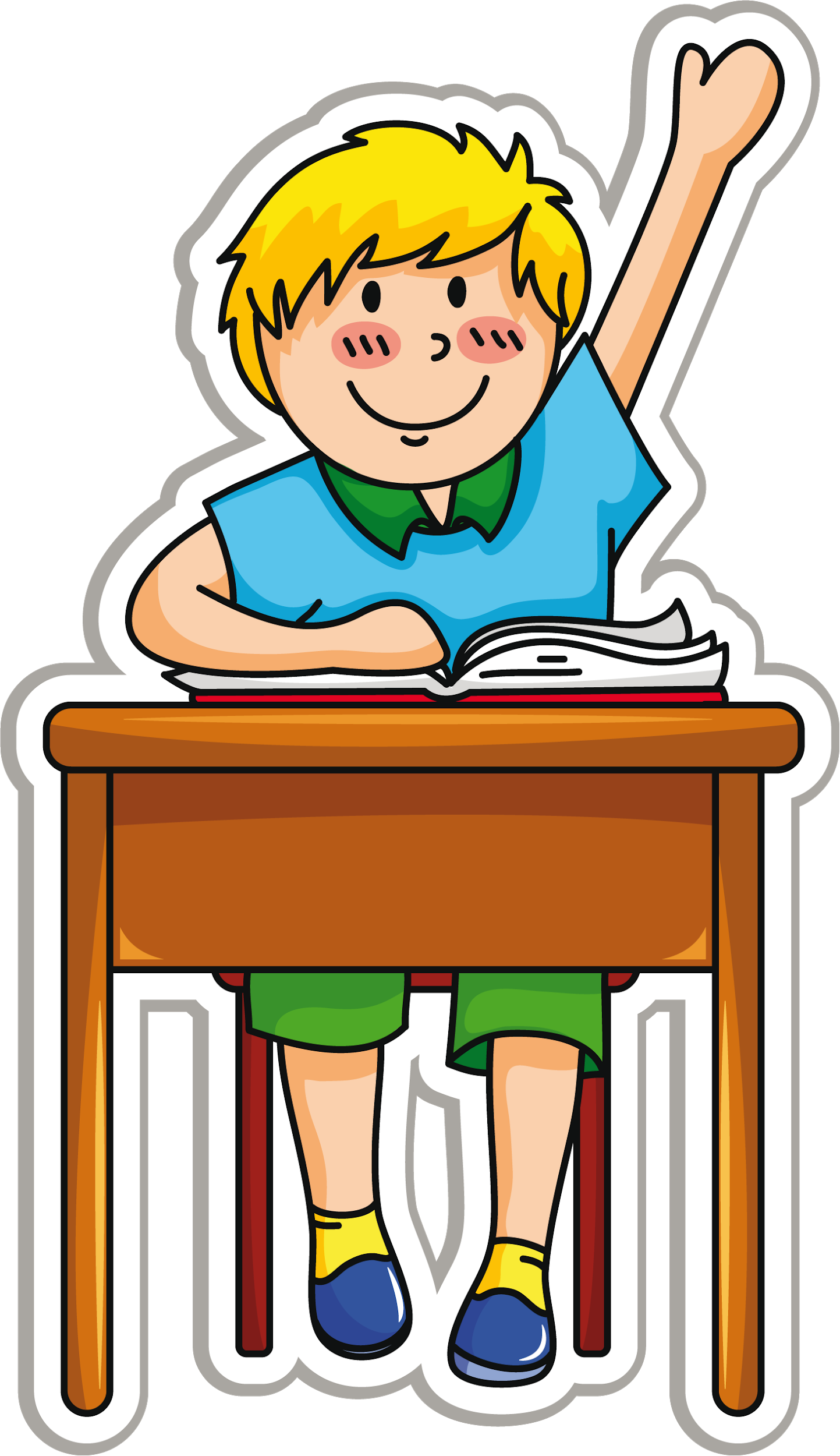 Children Studying Clip Art - Imagenes De Niños En La Escuela Png (1443x2500)