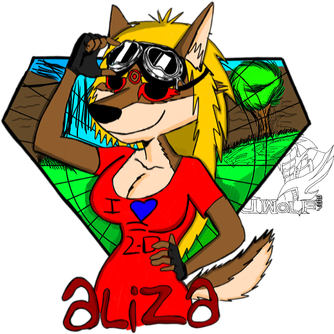 Aliza Wolf Gorillaz Style Stain Glass - Cartoon (695x688)